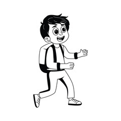 Welcoming  Vector Style Outline illustration. Eps 10 File 