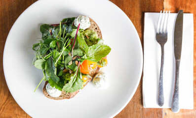 salad and bread
