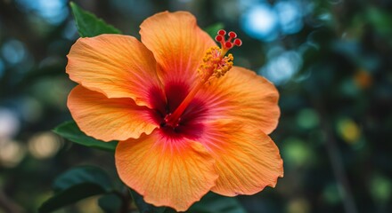 鮮やかハイビスカス 柔らかな光と深みのある色合い