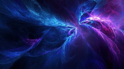 Abstract fractal nebula design for digital art or background
