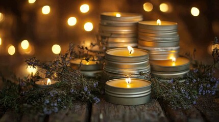 Cozy Candlescape: A Rustic Gathering of Warmth and Light
