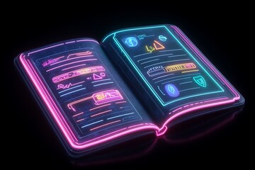 Futuristic Open Book