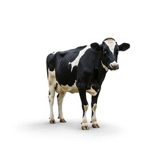 black and white cow