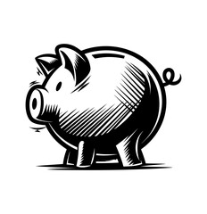 piggy bank with coins