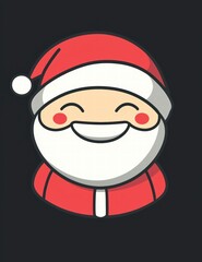 Santa Claus Icon: A heartwarming illustration of Santa Claus, brimming with festive cheer. Featuring a cheerful smile, a signature red suit, and a jolly demeanor.