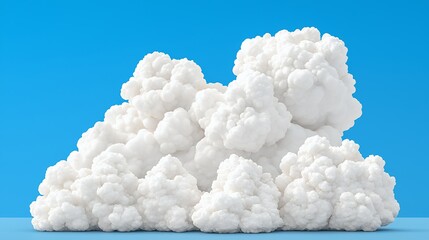 Fluffy White Clouds Against a Bright Blue Sky Creating a Whimsical Atmosphere