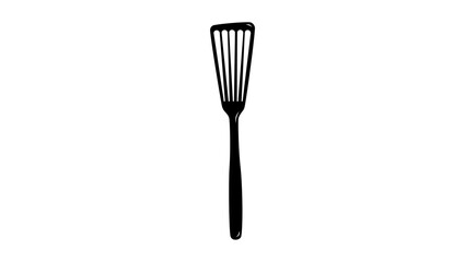 ultimate spatula, black isolated silhouette