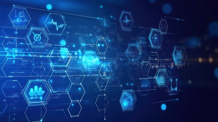 Abstract digital medical infographic background