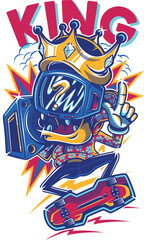 cartoon illustration of a vector design