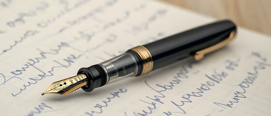 Fountain Pen on Handwritten Note