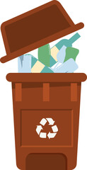 Sorting Garbage Illustration