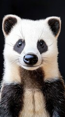 Obraz premium Realistic high-quality panda bear isolated on a bright white background suitable for educational and wildlife projects