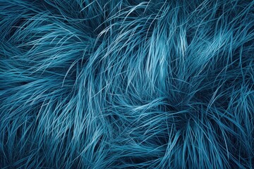 Obraz premium Blue grass texture creates an abstract, organic visual pattern. It's great for backgrounds or adding natural element to designs.