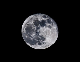 Obraz premium a stunning closeup image of a full moon illuminating the night sky with wonderful detail