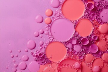 Abstract Pink and Coral Circles