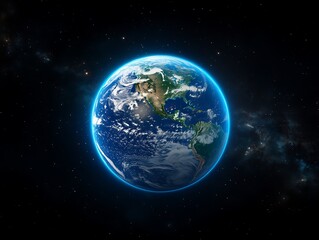 Fototapeta premium Earth from Space, Night Sky