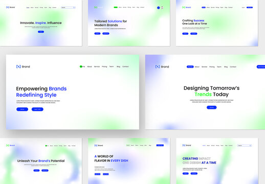 Website Landing Page UI Header Layout