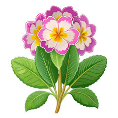Obraz premium Primrose Flower Vector - High-Quality Graphic Design File for Digital Projects