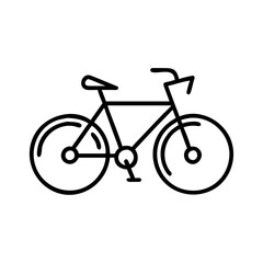 Obraz premium Bicycle icon in minimal style on a white background 
