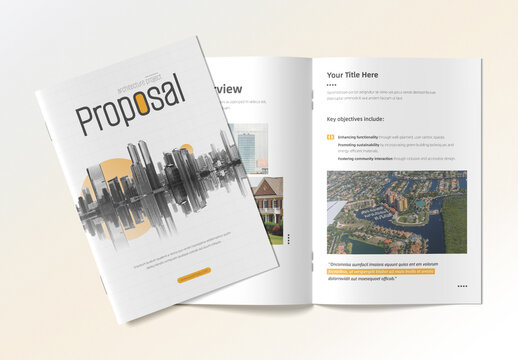 Architecture Portfolio Project Proposal Brochure Layout