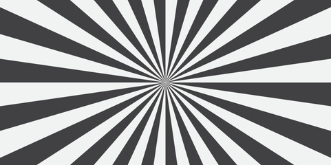 Sunburst beam light vintage shine and graphic summer explosion pattern. white and gray bright sunrise isolated glow striped texture background.	