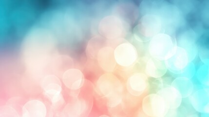 Fototapeta premium Dreamy pastel hues of blue, green, and yellow blend in an abstract, soft-focus background. A vibrant and calming visual