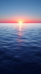 Serene Ocean Sunset Horizon