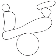 Balance concept .Stack of stones. Balancing stones . Spa rock tower. Minimal art design . Balance of irregular shapes of lines. Harmony symbol. Spa stones in balance .Zen stones .Pebble tower .vector 