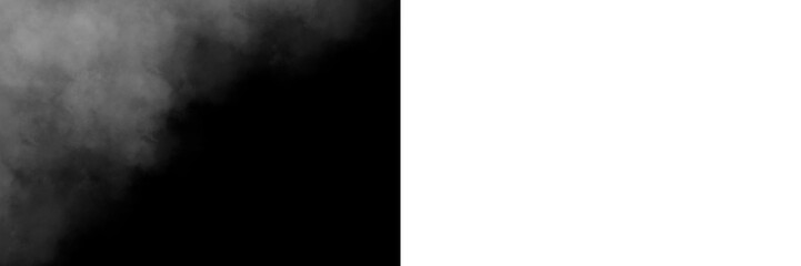 fog, smoke, translucent element for decoration. white clouds, haze, on a transparent and black background	
