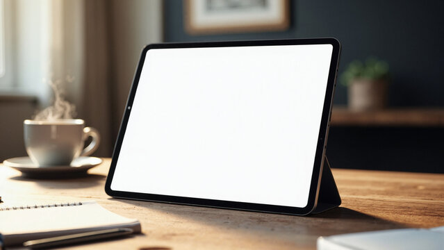 Sleek Modern Tablet Isolated on Transparent Background for Website Design, Tech Promotions, and Educational Content