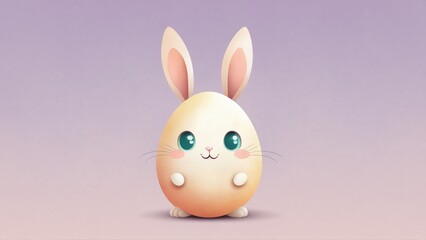 Illustration of Easter egg bunny character