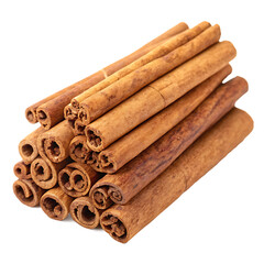 Cinnamon sticks stacked isolated on transparent background png