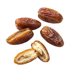 Obraz premium Dates with pits removed isolated on transparent background png