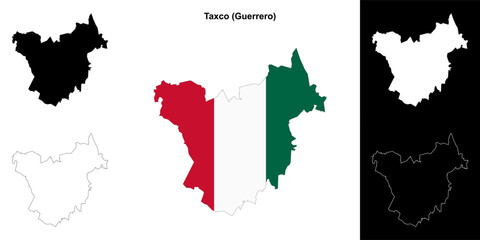 Fototapeta premium Taxco outline map