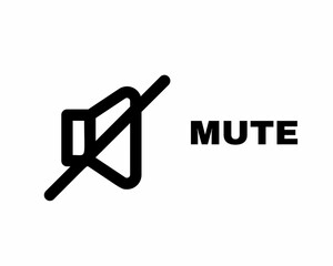 Icon of mute button, vector illustration of mute button, technological, technology, design, social media 