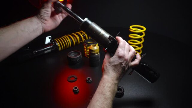 adjustable tuned sports suspension for a bench front-wheel drive car yellow coilovers