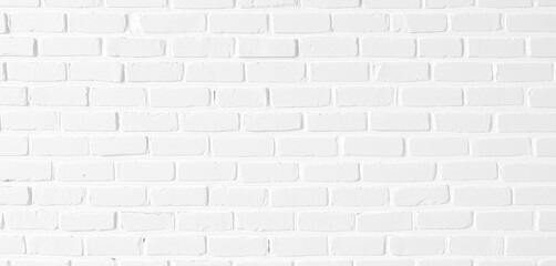 Clean, seamless texture of white painted brick wall, interior, pattern
