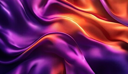 Obraz premium Fluid silk drapes in vibrant gradient