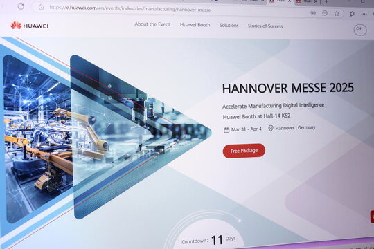 Hannover messe 2025 digital intelligence event details on huawei website