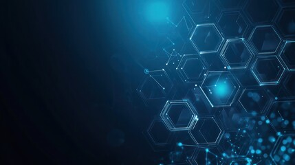 Abstract technology background with hexagonal shapes