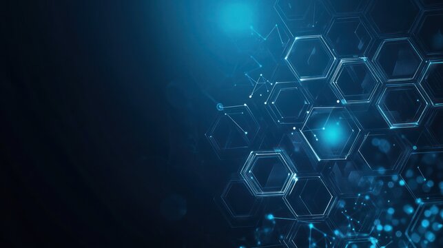 Abstract technology background with hexagonal shapes