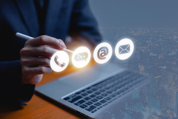 Our contact channels are telephone for business using digital technology, sending via email to connect, and computers a network to contact customers for good, fast and modern service.