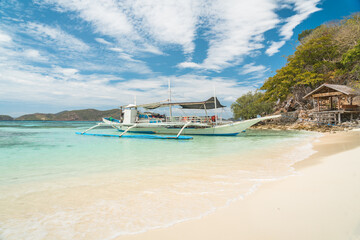 Background of tropical islands and beaches in Palawan, Philippines