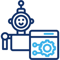 Naklejka premium Robot Control Icon