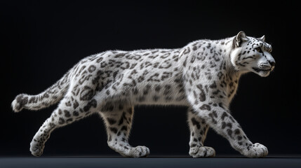 Obraz premium The regal posture of the snow leopard, the snow leopard in royal glory, the majestic presence of the snow leopard, the snow leopard sitting in royal aura, the regal posture of the snow leopard
