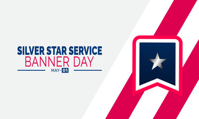 Happy National Silver Star Service Banner Day. Holiday concept. perfect for blue Background Template, placard, Banners, Cards, Posters design template, Classic Social Media Post with text inscription.