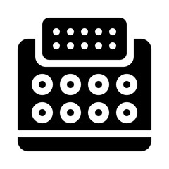 Acupuncture mat glyph icon