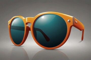 Black plastic sunglasses, a stylish summer accessory for eye protection, isolated on white