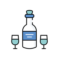 Wine vector icon stock illustration