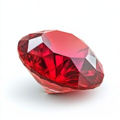 red ruby isolated on white background